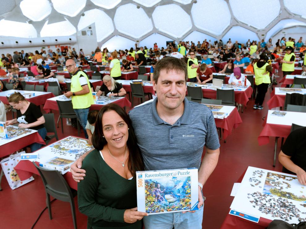 La gaditana Demelza Becerra, de Algeciras, y el soriano Ángel Heras, campeones del mundo de Puzzles por parejas