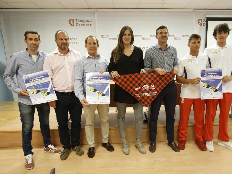 Presentación del Campeonato de España absoluto de pádel selecciones autonómicas en Zaragoza