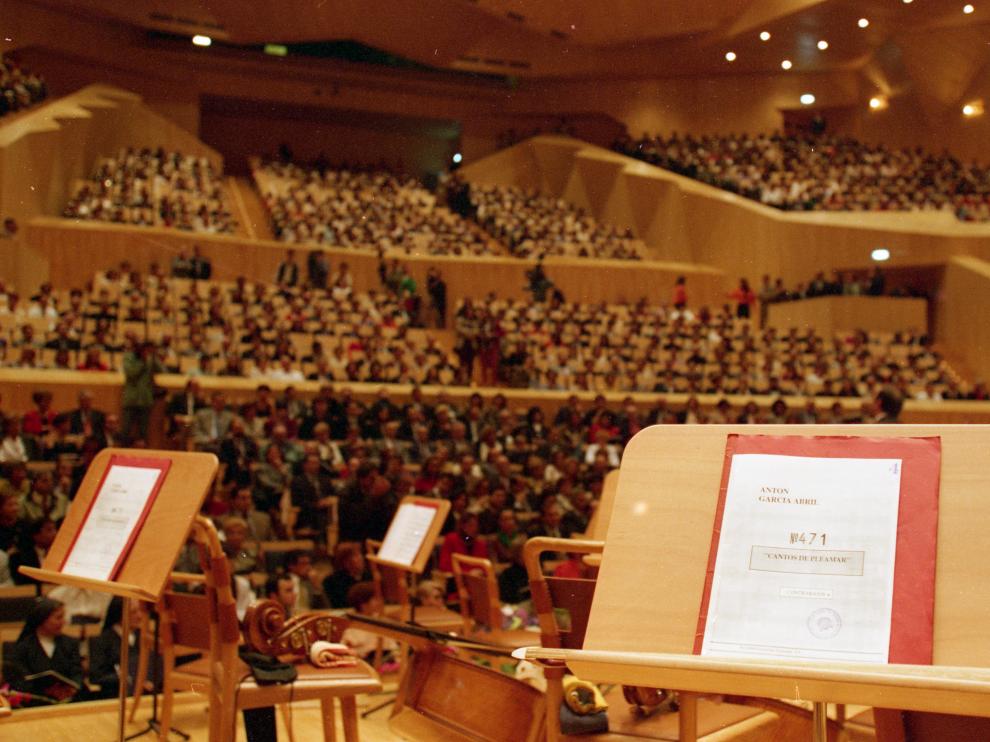 La sala Mozart, momentos antes del concierto inaugural del Auditorio en 1994