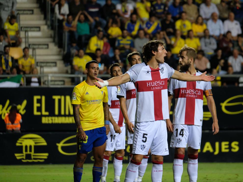 Pedro Mosquera, durante el partido contra el Cádiz.