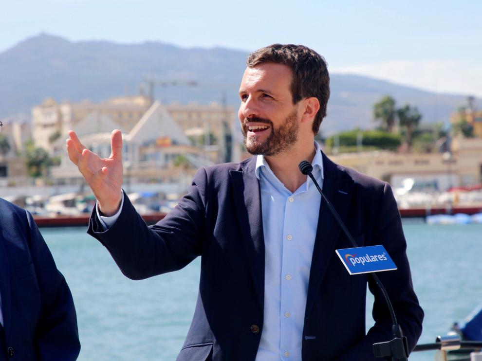 El líder del PP, Pablo Casado