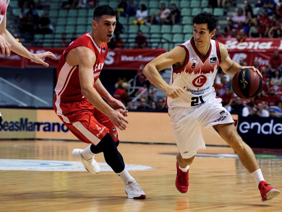 Rodrigo San Miguel, en el partido disputado en Murcia frente a UCAM