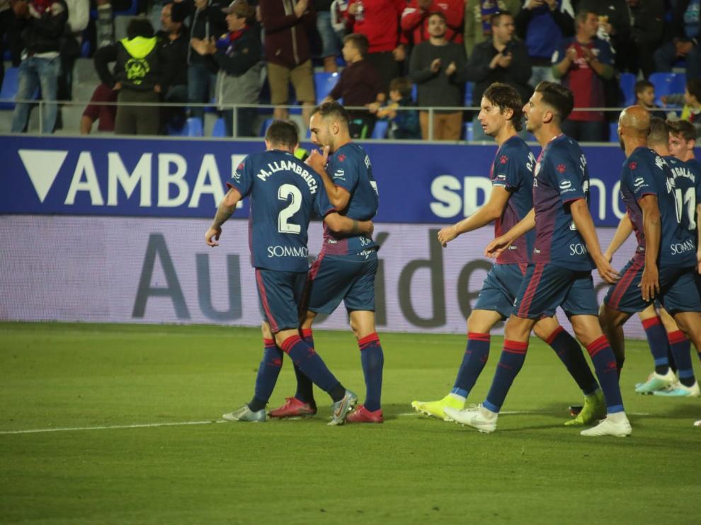 Partido de la SD Huesca contra el Málaga