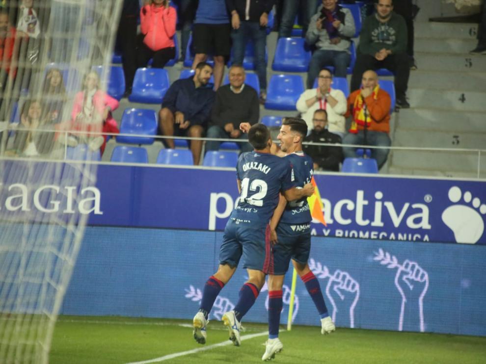Partido de la SD Huesca contra el Málaga
