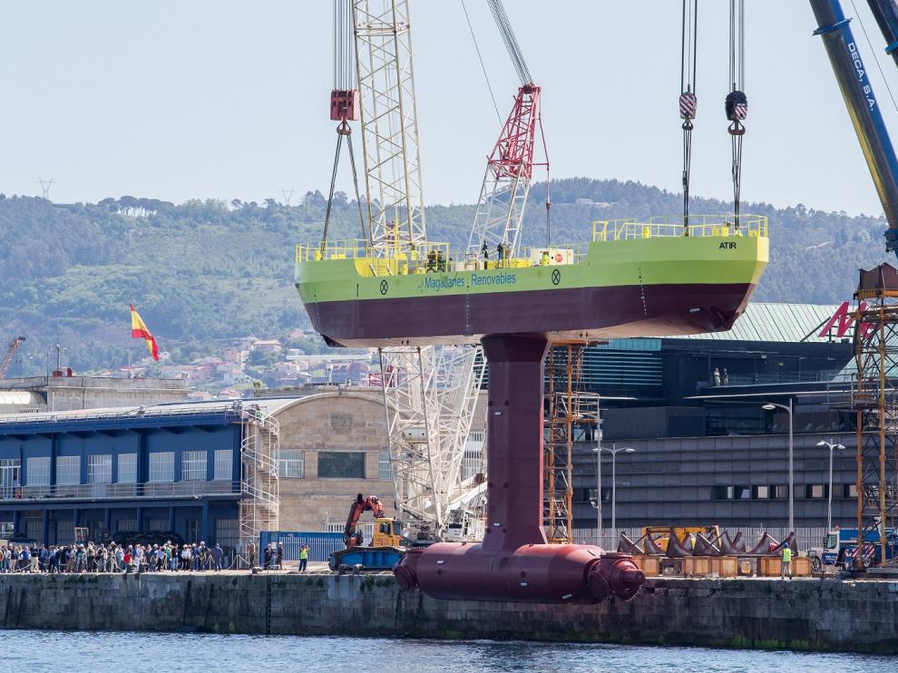 Botadura de la turbina flotante de Magallanes Renovables.