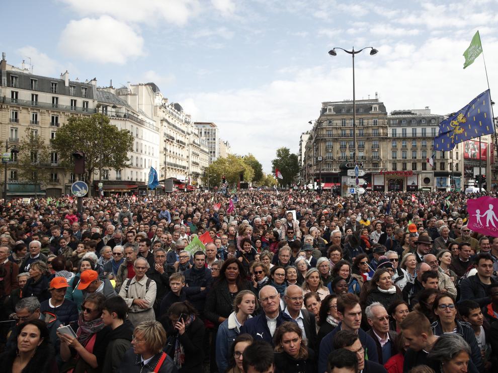 Manifestación en París.