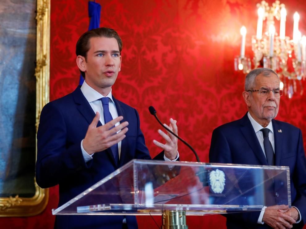 Sebastian Kurz, en una rueda de prensa.