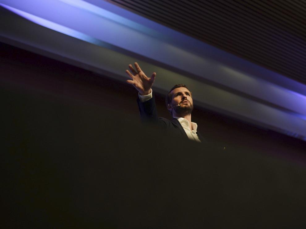 Pablo Casado en un acto preelectoral.