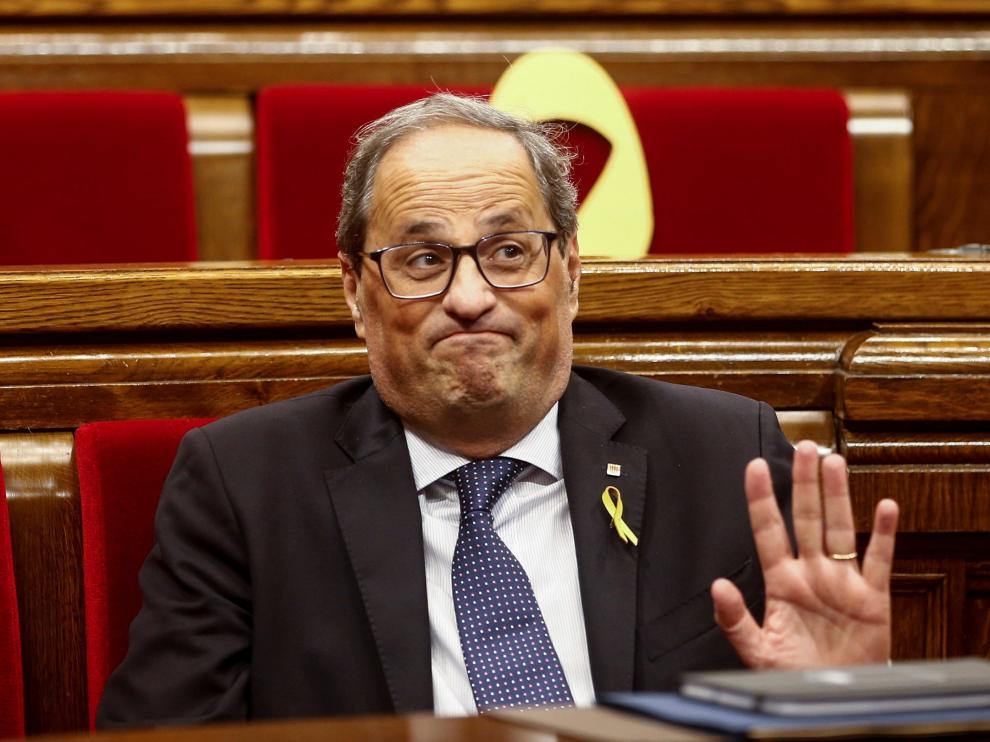 Quim Torra durante el debate