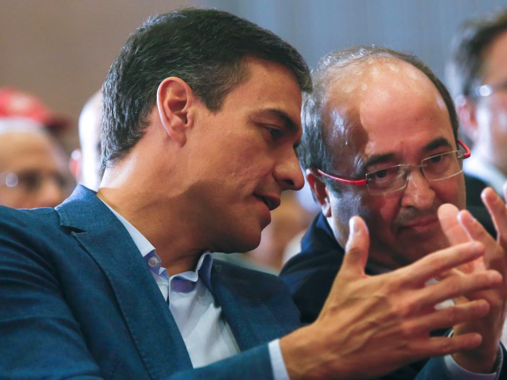 Sánchez, junto a Iceta en un acto en Barcelona