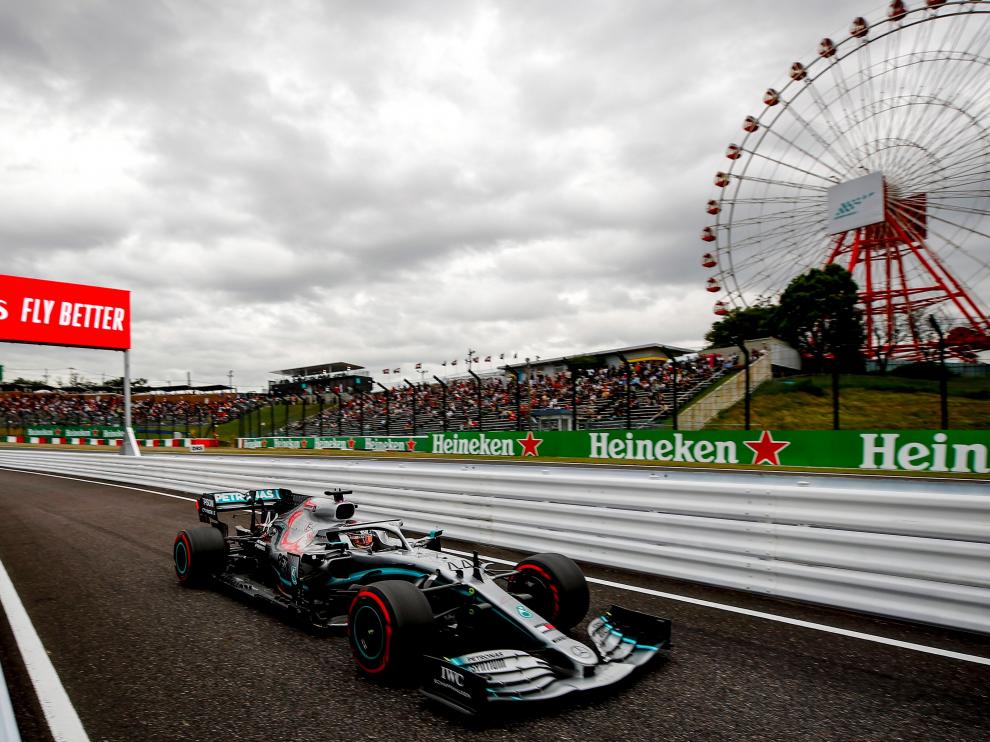 Hamilton en el circuito de Suzuka
