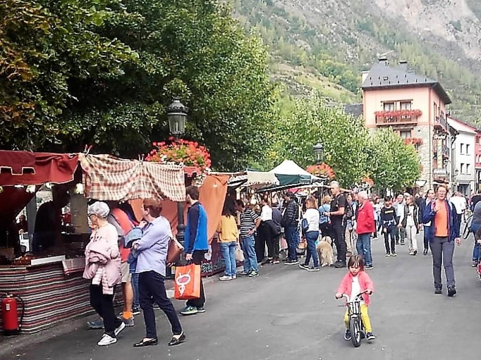 Alrededor de 40 puestos se han instalado en el centro de Benasque.