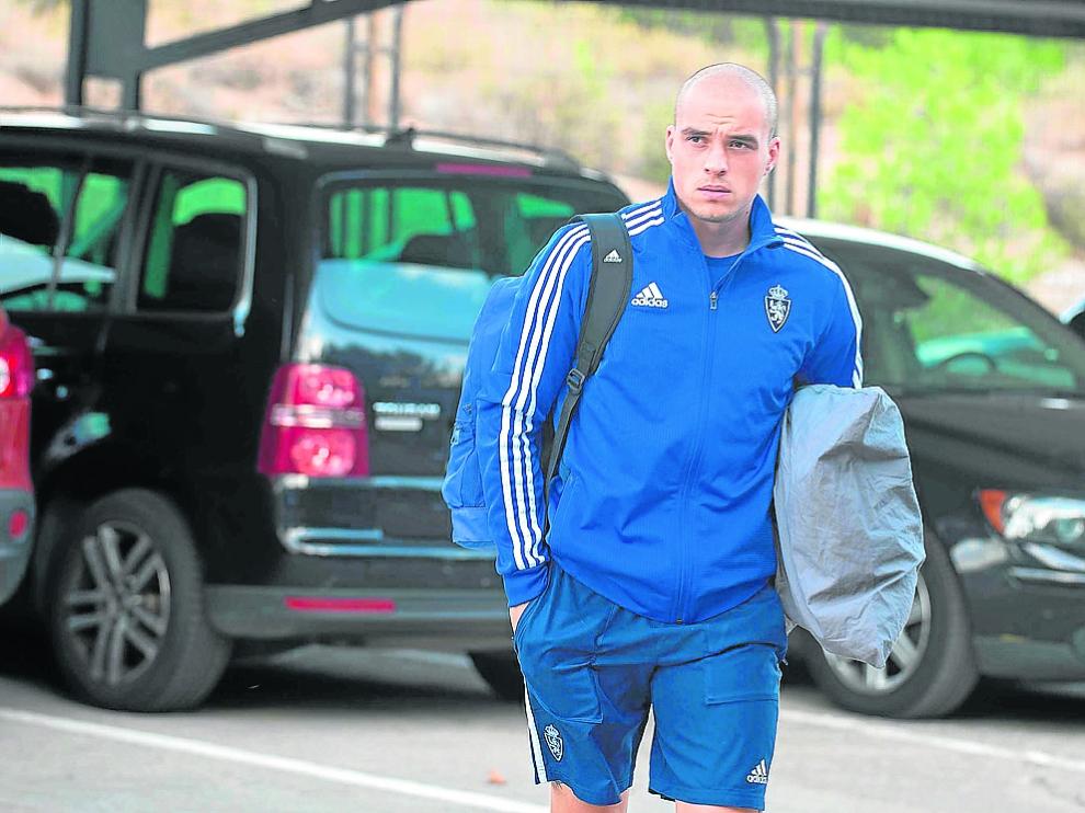 Jorge Pombo, en la Ciudad Deportiva, antes de viajar a Soria ayer por la tarde.