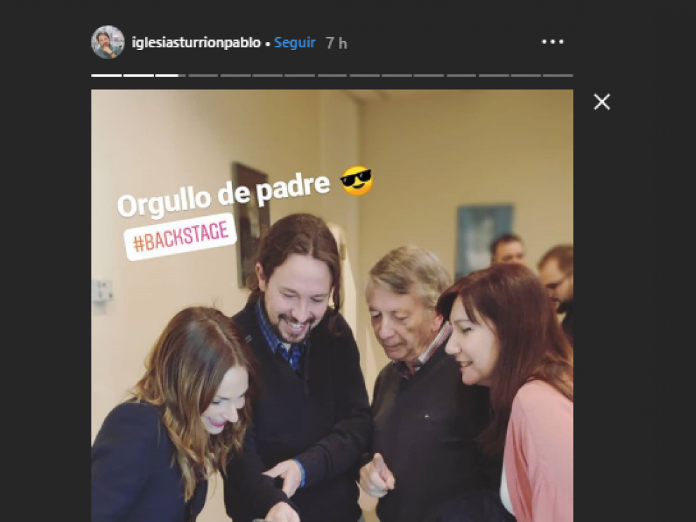 Pablo Iglesias presume de hijos en su encuentro con Paula Ortiz en Zaragoza