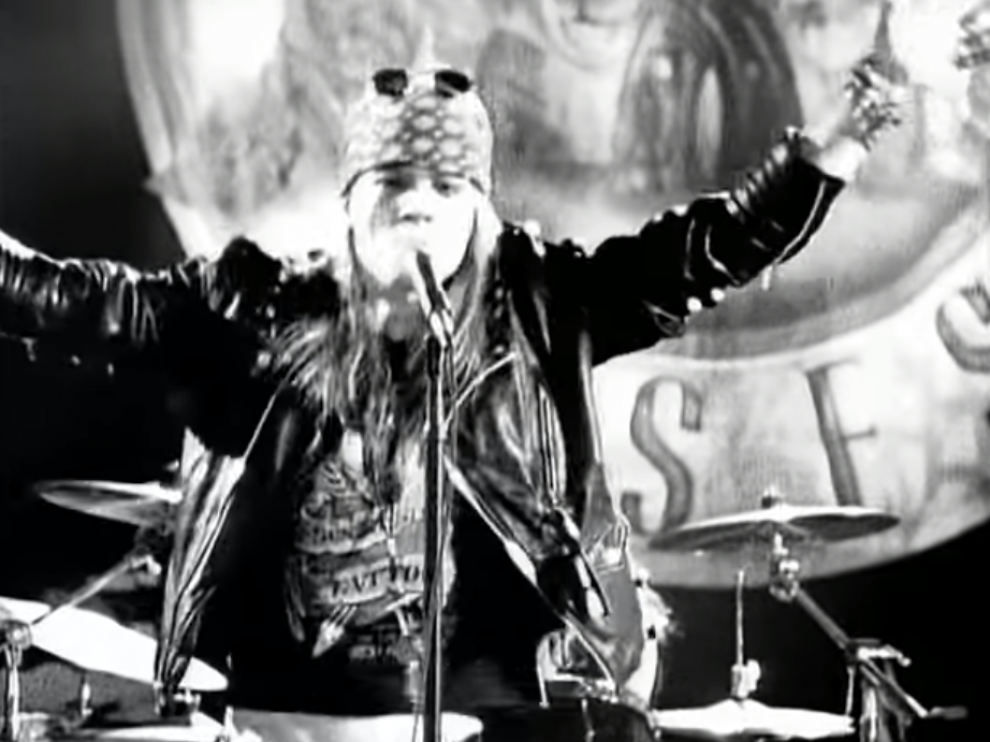 Captura del videoclip de 'Sweet Chil O' Mine', de Guns N' Roses.