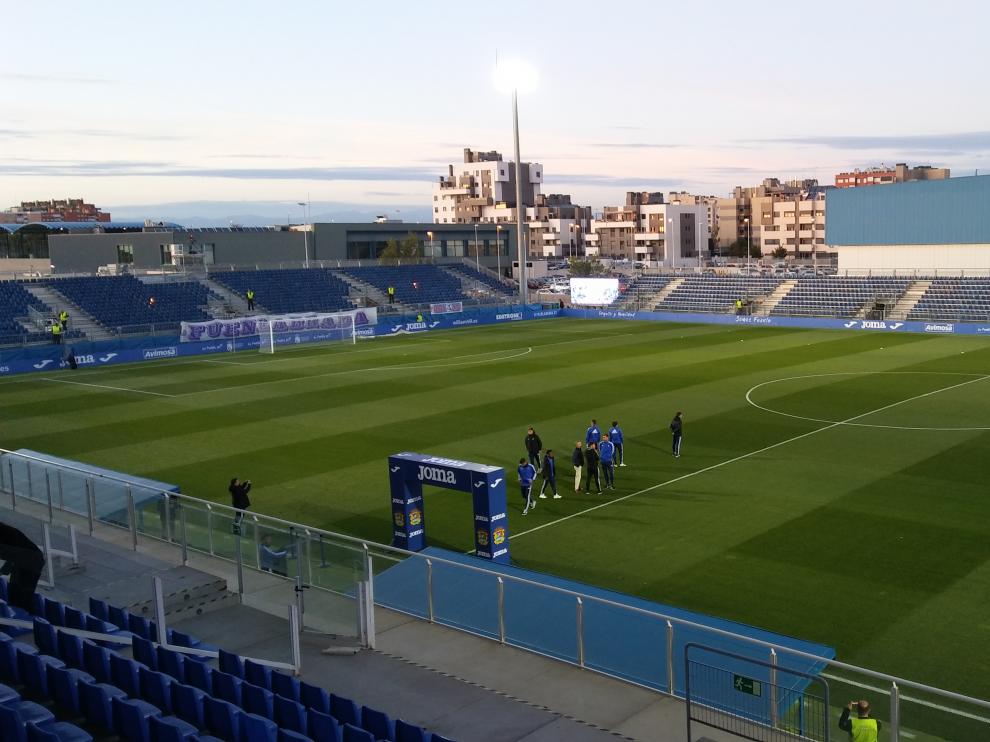Imagen del Fernando Torres de Fuenlabrada antes del partido del Zaragoza.