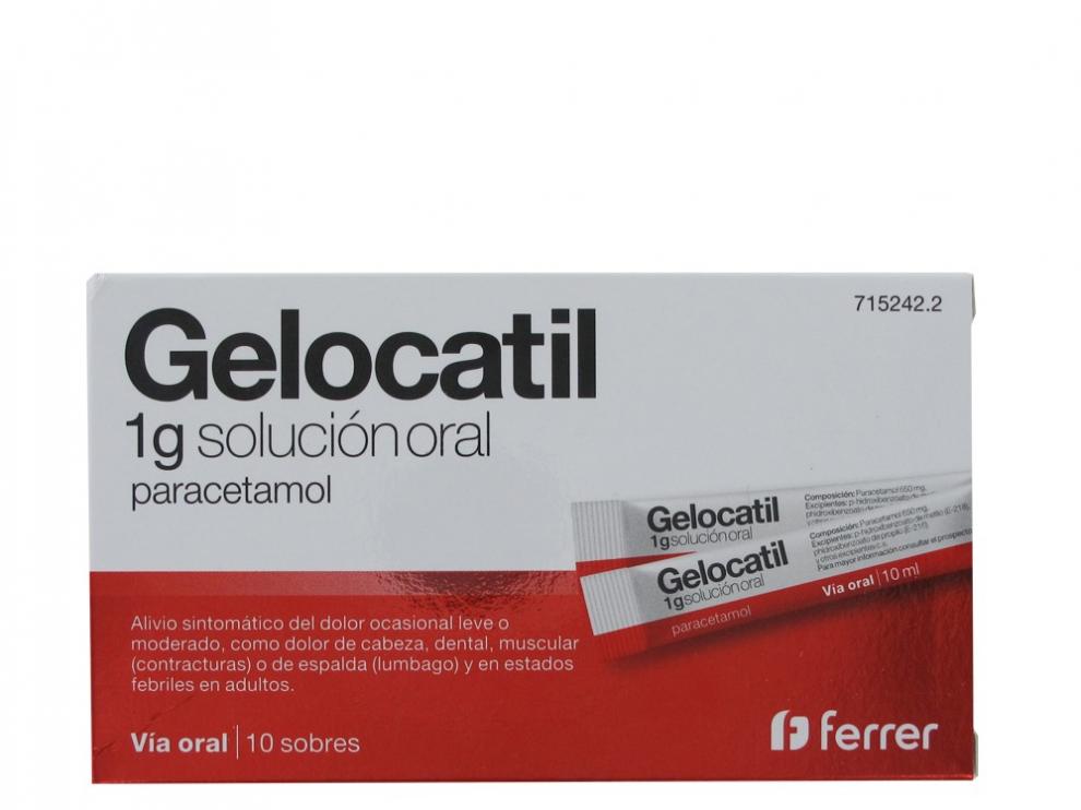 Una caja de Gelocatil