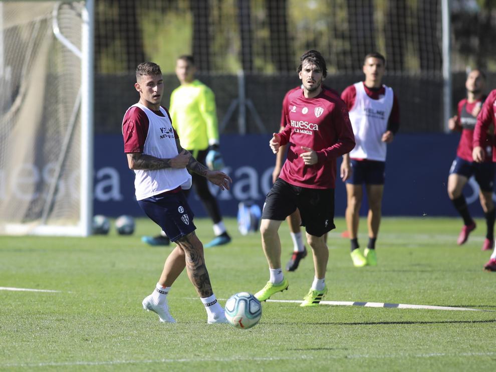Raba y Eugeni, durante uno de los entrenamientos de esta semana en el Pirámide.
