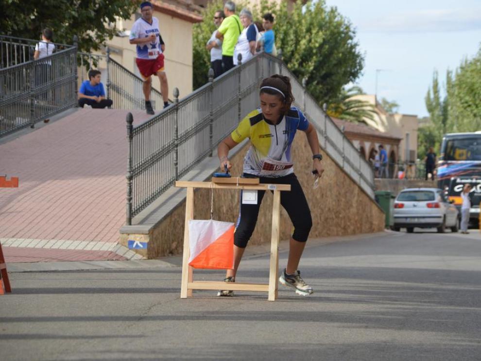 Una competidora del Club Ibón en la prueba sprint celebrada en Cosuenda