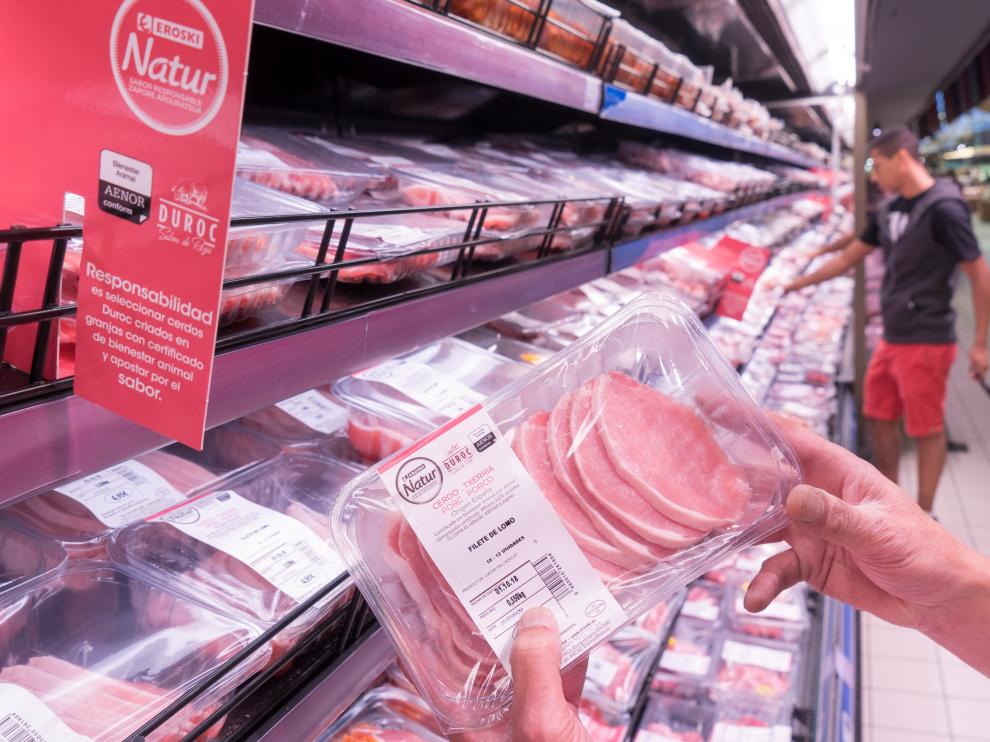 En 2018 Eroski incorporó la certificación en Bienestar Animal en su carne de cerdo y pollo de marca propia.