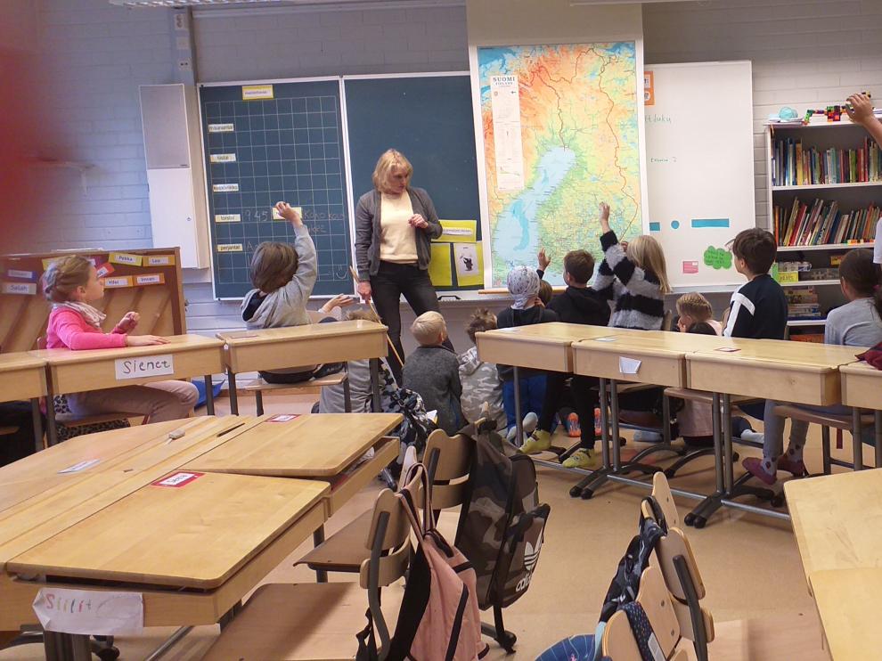 Uno de los colegios finlandeses visitados por los docentes de Calatayud