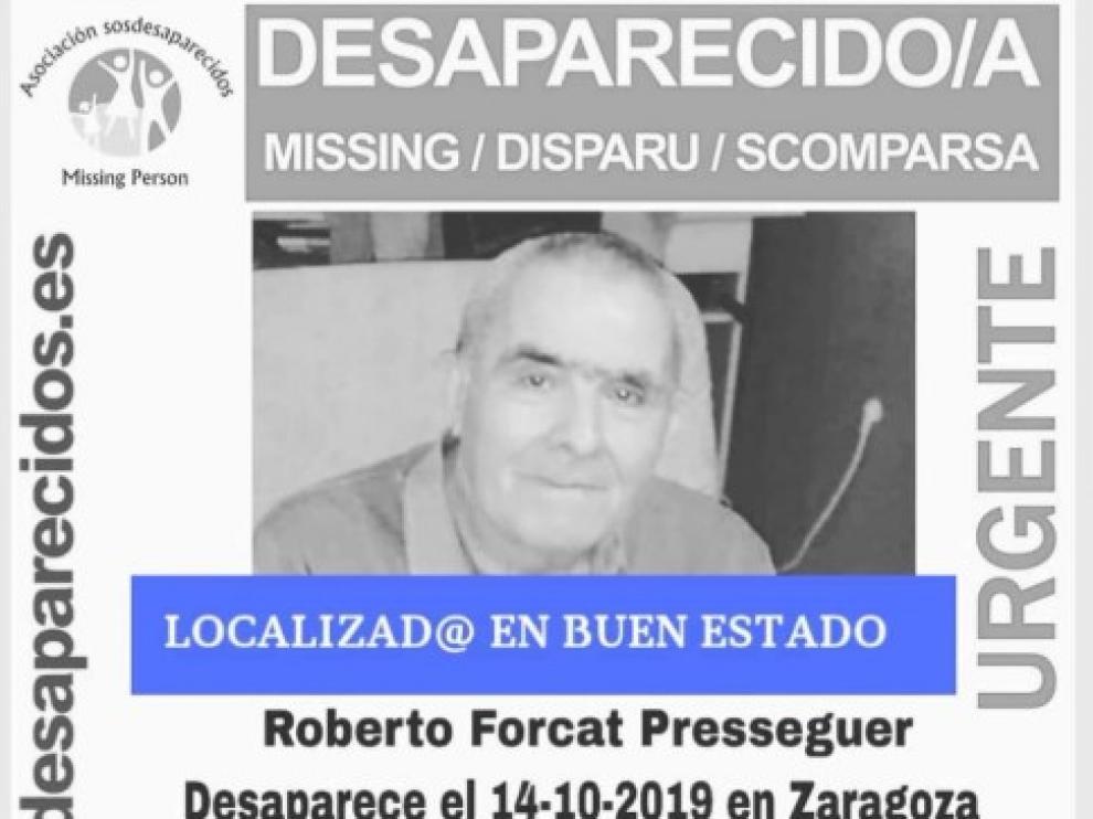 Localizado en buen estado el desaparecido de 71 años en Zaragoza