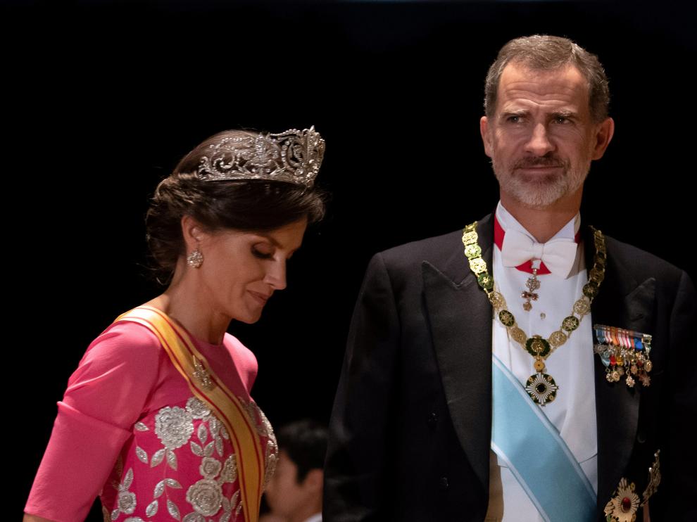 Los Reyes de España, en la ceremonia de entronización del emperador Naruhito