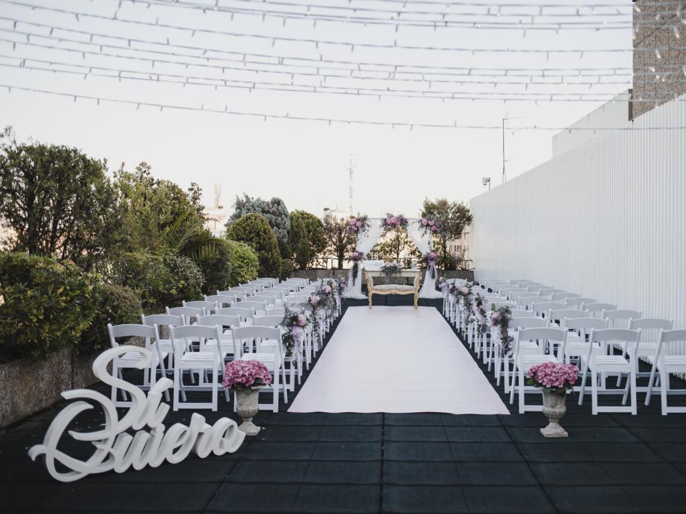 Terrazas para bodas en el Hotel Palafox