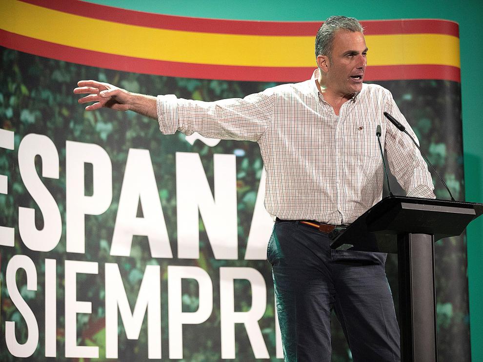 Javier Ortega Smith, en un acto en Teruel.