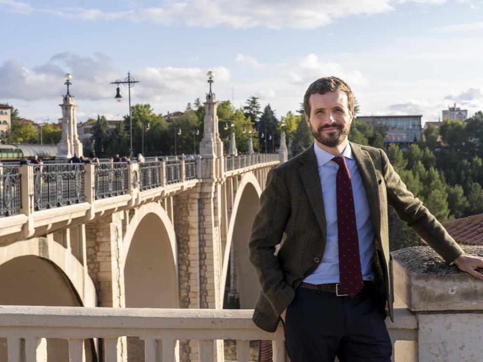 Entrevista a Pablo Casado en Teruel.