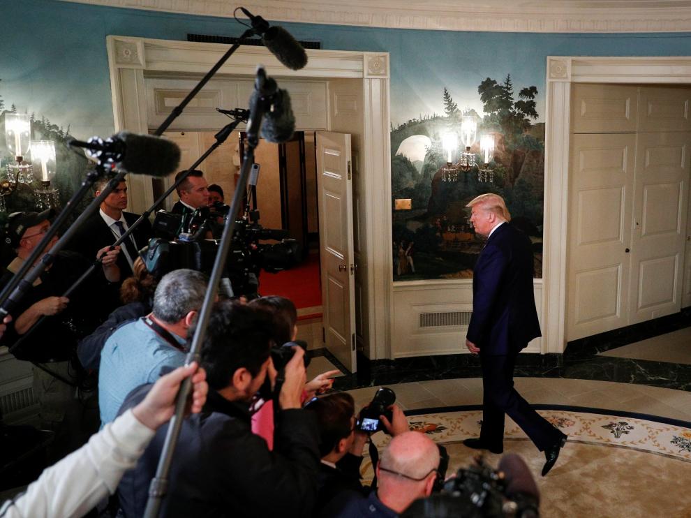 Donald Trump, tras una reunión en la Casa Blanca sobre el conflicto en Siria.