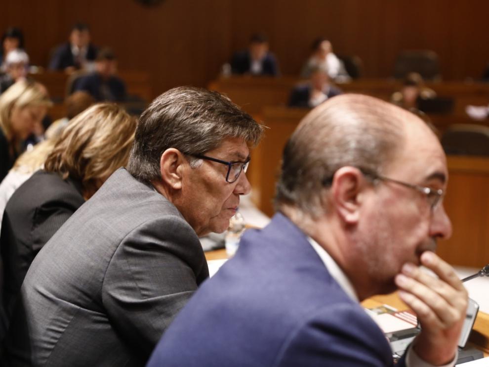 Lambán y Aliaga, este jueves en el pleno de las Cortes