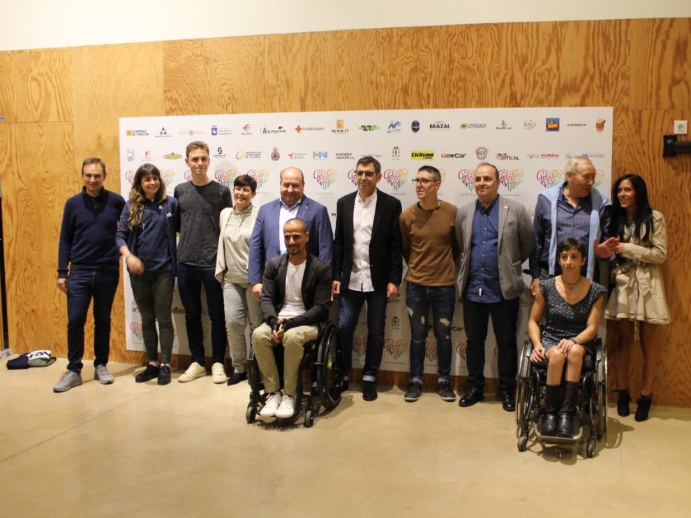 Inauguración de las jornadas 'Educando con el ciclismo', en Ejea de los Caballeros