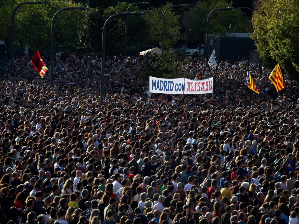Concentración en Pamplona.
