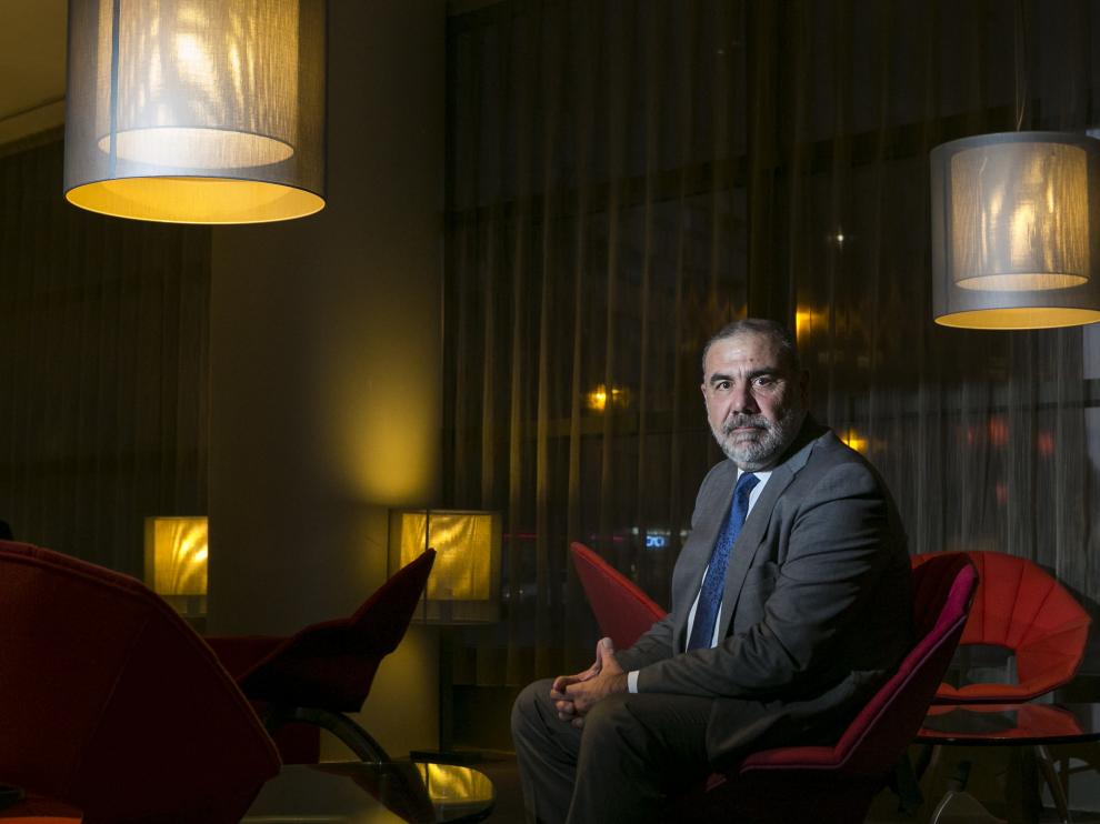 Luis Gutiérrez, presidente de la asociación que agrupa a las ITV en España, en Zaragoza.