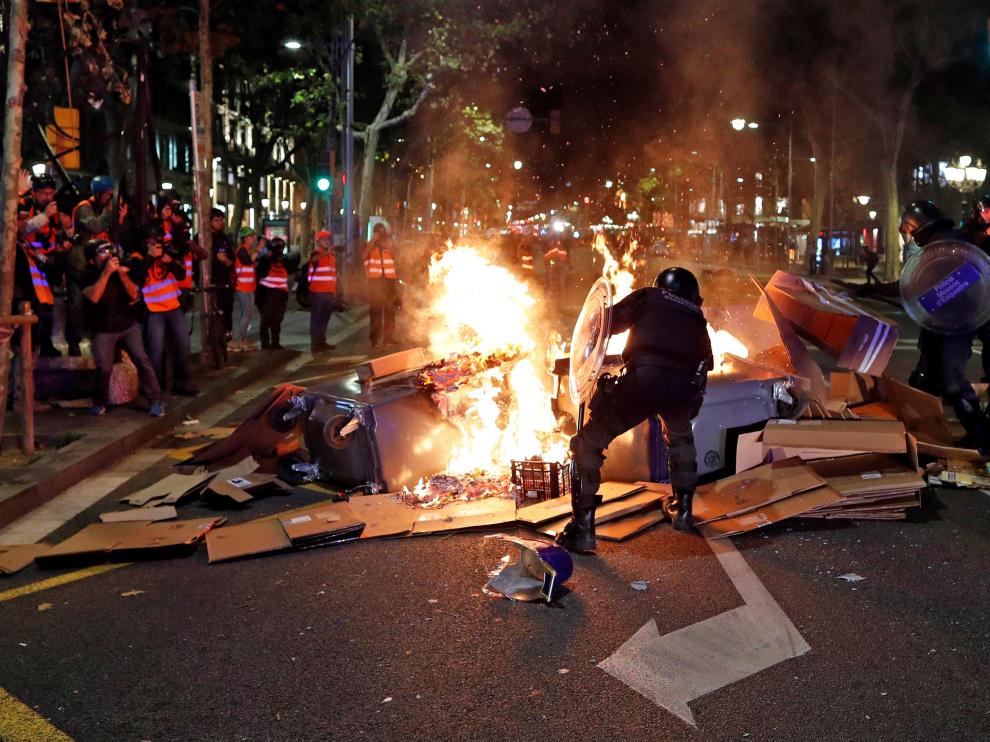 Protestas contra la Policía en Barcelona