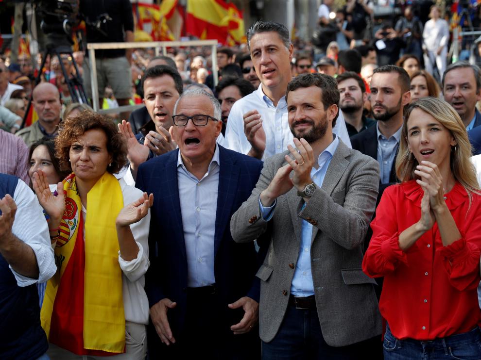 Manifestación constitucionalista en Barcelona.
