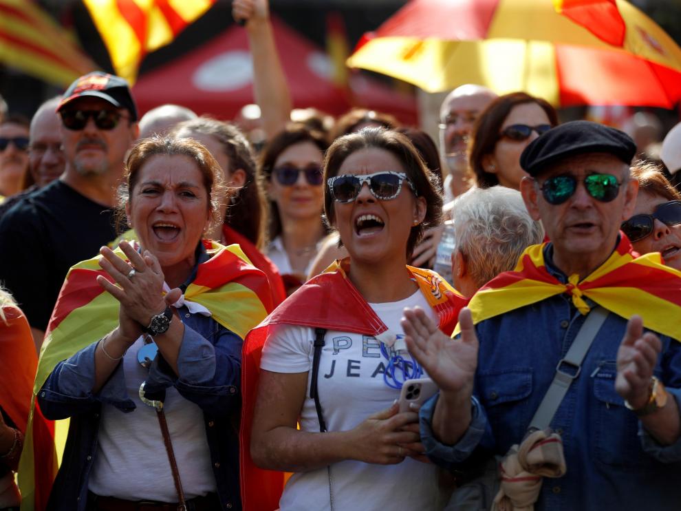 Manifestación constitucionalista en Barcelona.