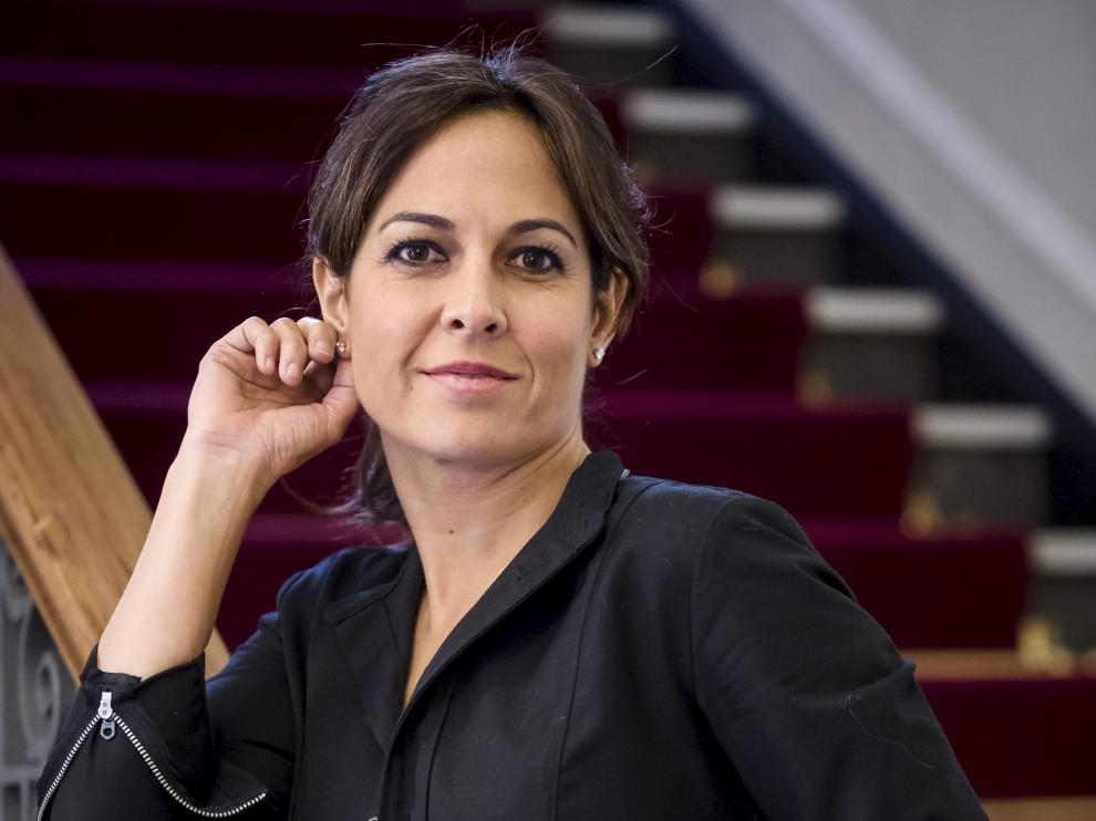 Mara Torres, en una reciente visita a Zaragoza.