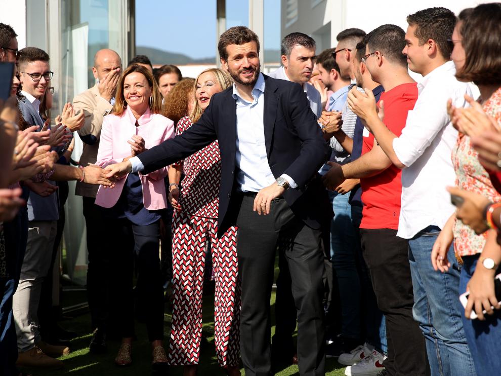 Pablo Casado, en un acto con simpatizantes del PP en Tenerife.