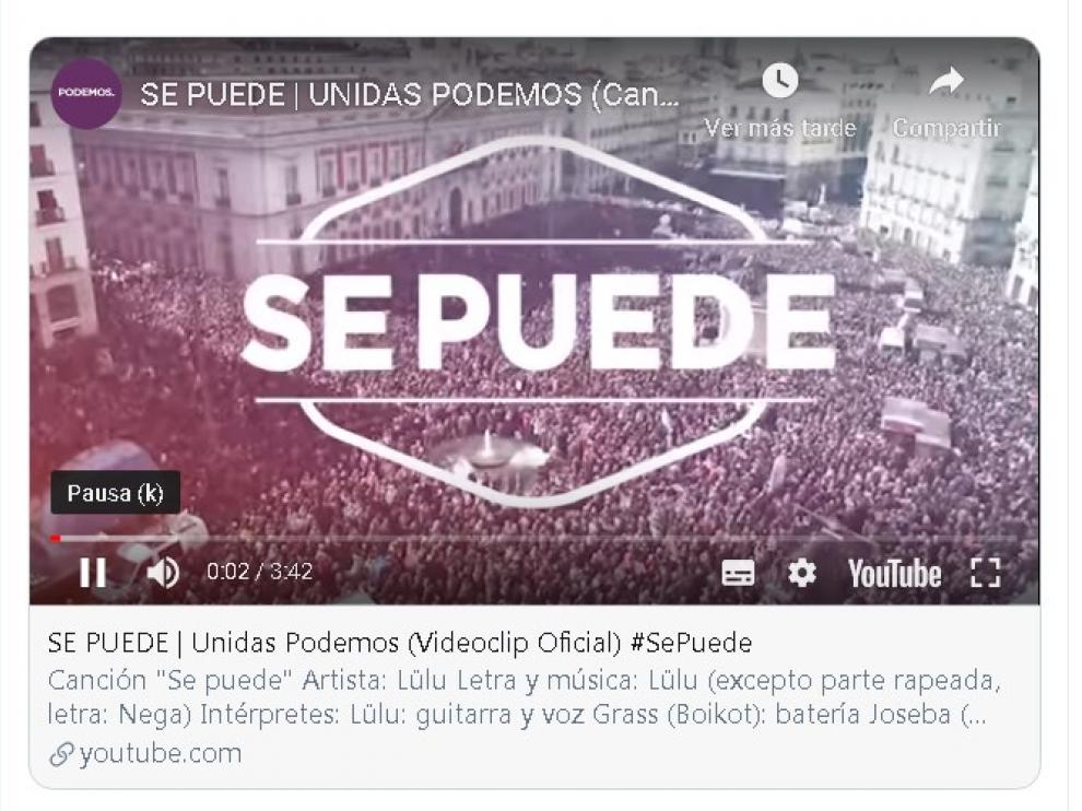 Una imagen del videoclip de la canción compartida en Twitter.