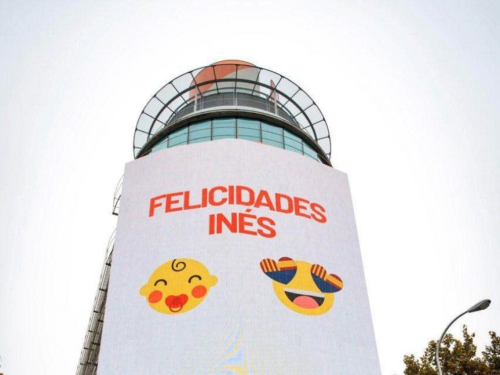 Cartel de felicitación a Inés Arrimadas