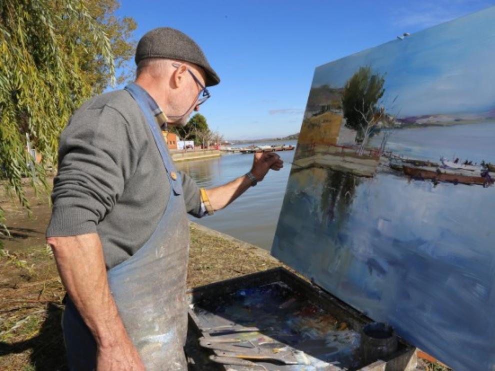 El certamen anual de pintura rápida en Mequinenza alcanza este año su XXI edición.