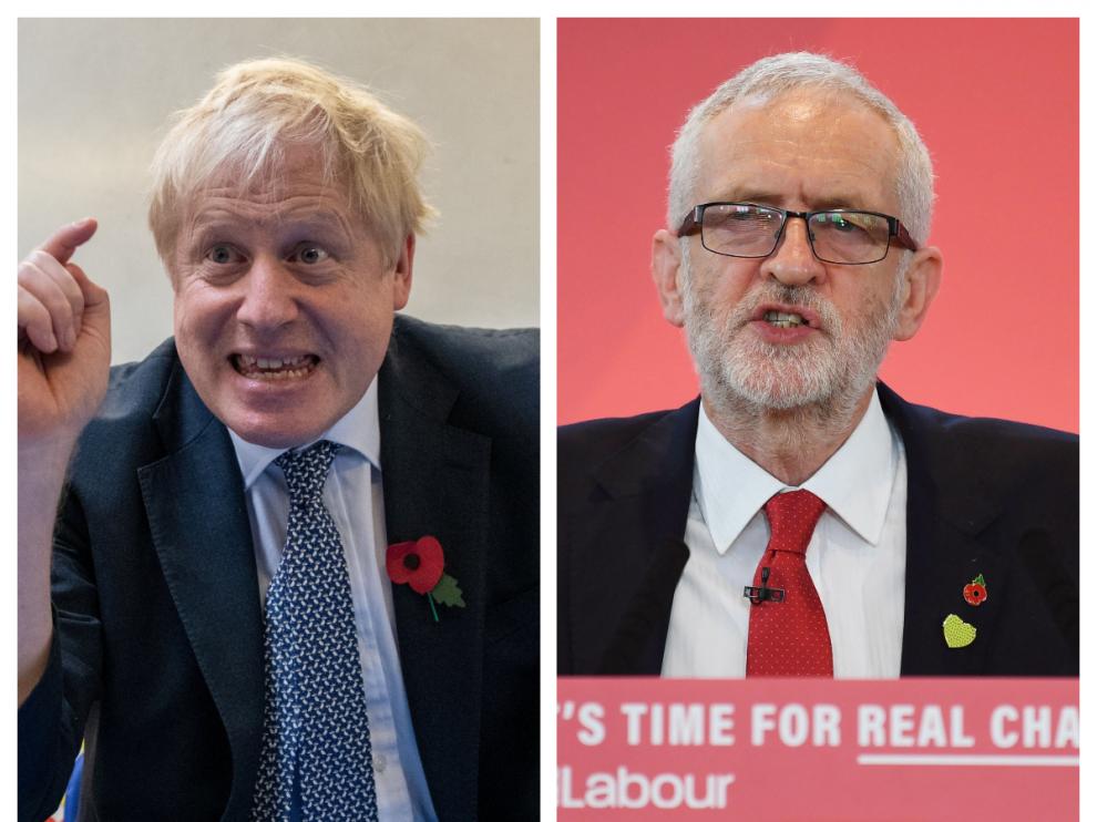 Boris Johnson y Jeremy Corbyn.