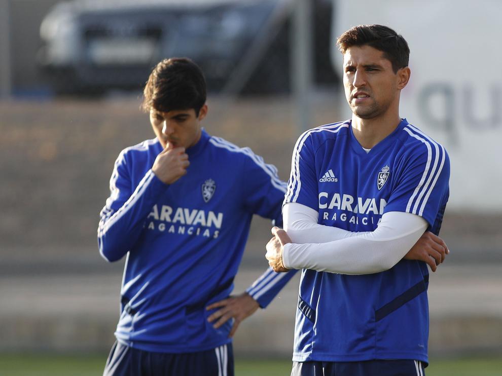 Clemente y Grippo durante un entrenamiento.