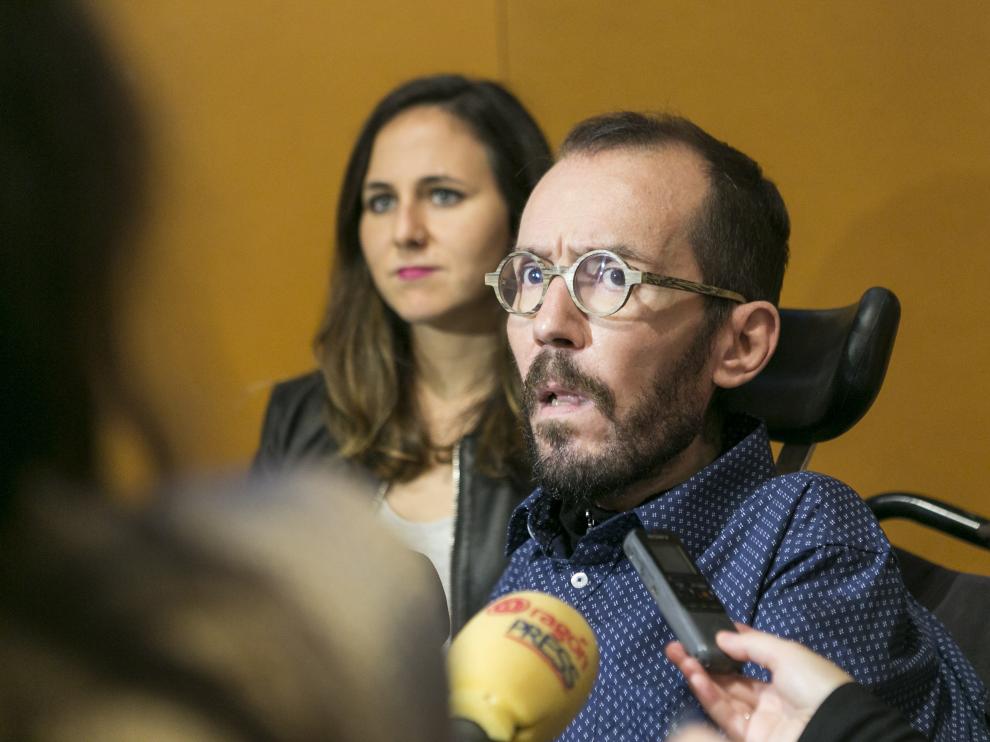 Pablo Echenique, el pasado 28 de octubre en Zaragoza.
