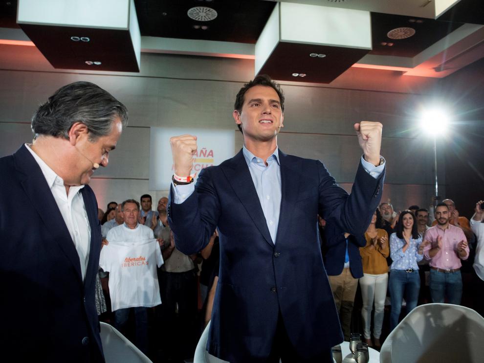 El líder de Ciudadanos, Albert Rivera, en un encuentro celebrado este viernes, 1 de noviembre..
