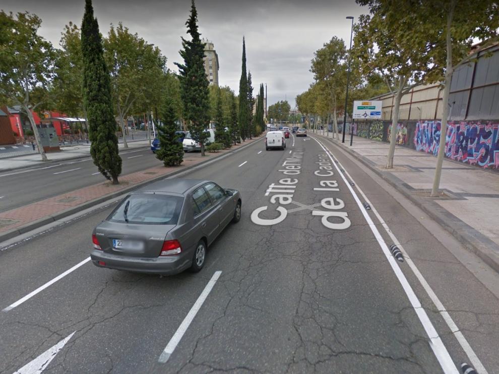 Una imagen de la avenida de Marqués de la Cadena, donde se ha producido esta madrugada la detención de un conductor ebrio.