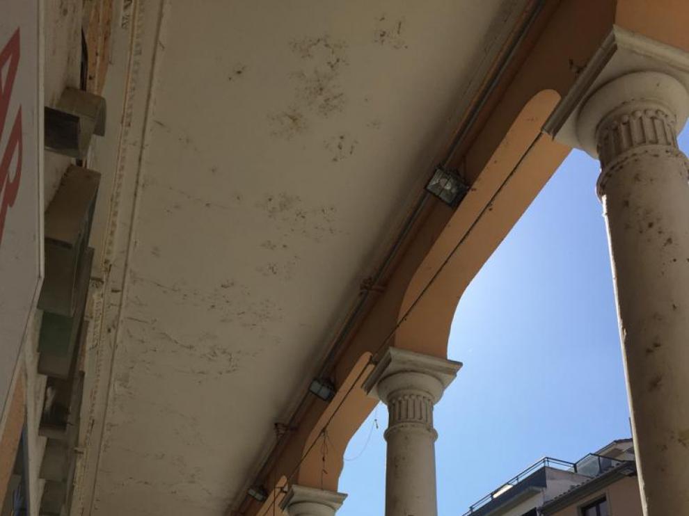 Imagen de la plaza del Mercado de Barbastro.