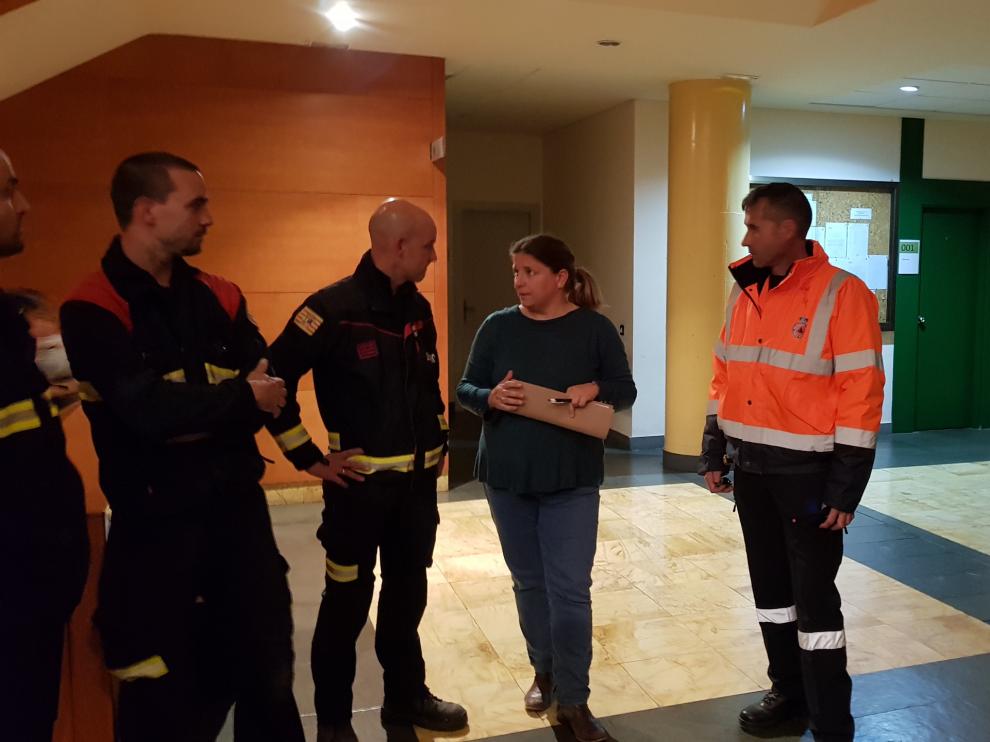 Simulacro en el conservatorio de Monzón.